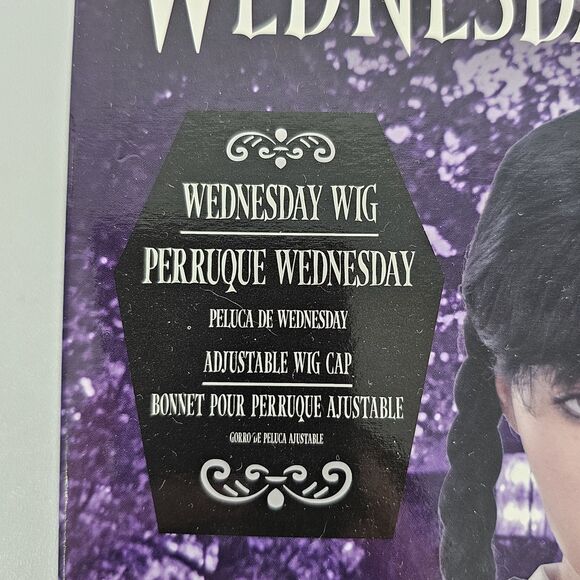 Wednesday Addams Adult Size S (2-4)  Halloween Costume (Dress & Blazer) & Wig - Picture 7 of 8